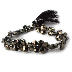 6x7-10x10mm Bronze Metallic Black Spinel Fancy Shapes 9 inch 65 beads (ONLINE ORDER ONLY)