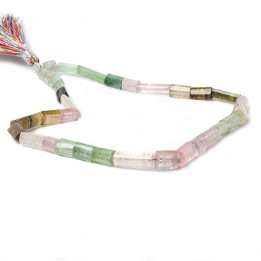 6x7-23x4mm Multi Color Tourmaline plain tube beads 16 inch 34 pieces A Grade (ONLINE ORDER ONLY)
