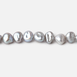 6x7-7x8mm Silver Keshi Side Drilled Freshwater Pearl Beads 16 inch 65 pieces (ONLINE ORDER ONLY)