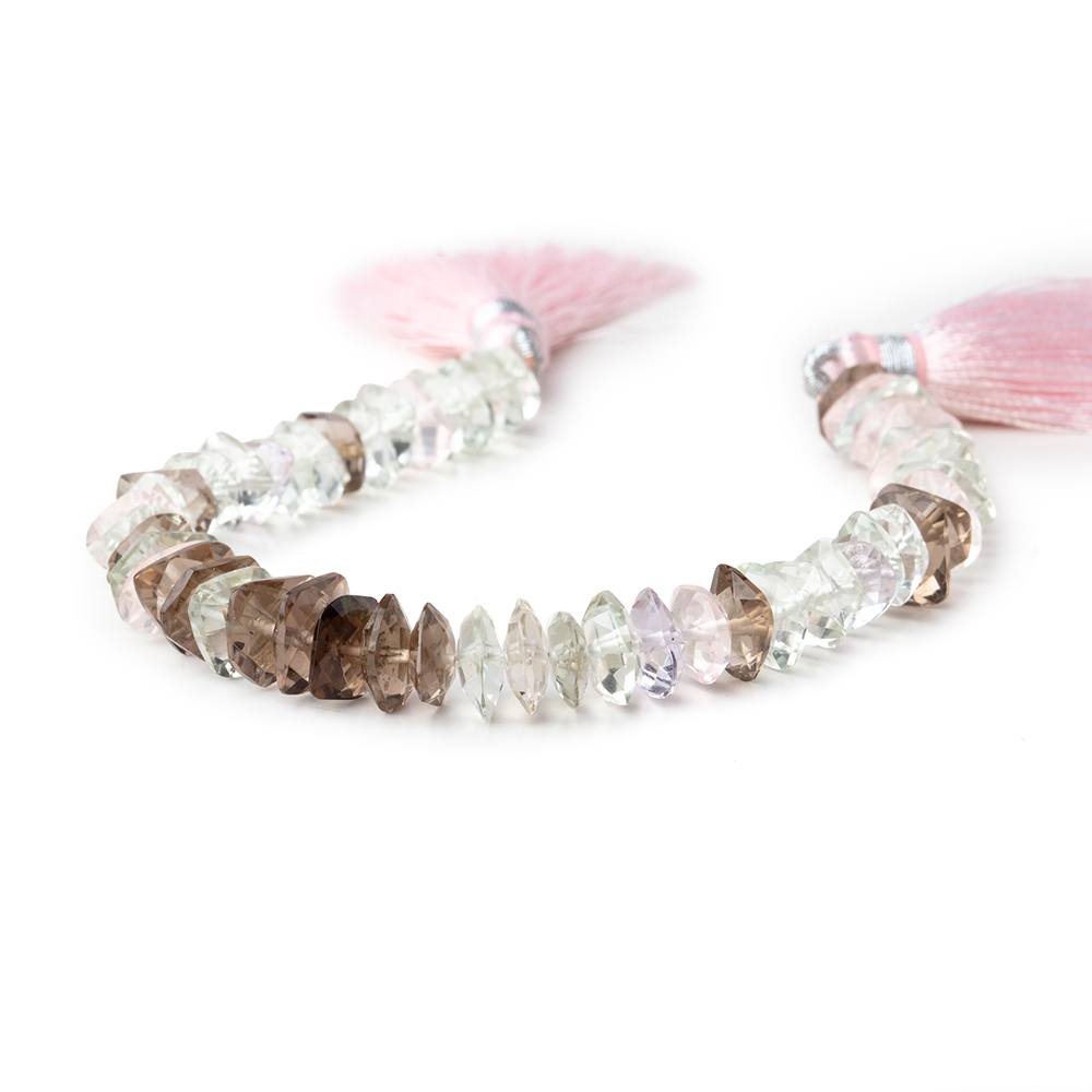6x7-8x7mm Multi Gemstone Faceted Free Shape Beads 7 inch 56 pieces AAA (ONLINE ORDER ONLY)