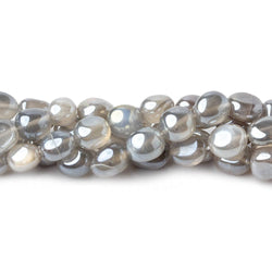 6x7-9x7mm Silver Mystic Platinum Grey Moonstone plain nuggets 16 inch 51 beads (ONLINE ORDER ONLY)