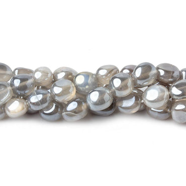 6x7-9x7mm Silver Mystic Platinum Grey Moonstone plain nuggets 16 inch 51 beads (ONLINE ORDER ONLY)