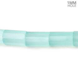 6x8-7x12mm Seafoam Blue Chalcedony faceted tubes 16 inch 40 large hole beads (ONLINE ORDER ONLY)