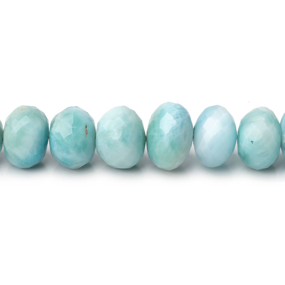 7-10.5mm Larimar Faceted Rondelle Beads 19 inch 88 pieces AA (ONLINE ORDER ONLY)