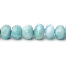 7-10.5mm Larimar Faceted Rondelle Beads 19 inch 88 pieces AA (ONLINE ORDER ONLY)