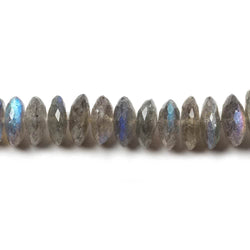 7-9mm Labradorite German Faceted Rondelle Beads 16 inch 111 pieces (ONLINE ORDER ONLY)