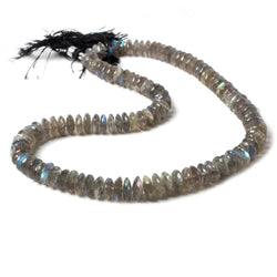 7-9mm Labradorite German Faceted Rondelle Beads 16 inch 111 pieces (ONLINE ORDER ONLY)