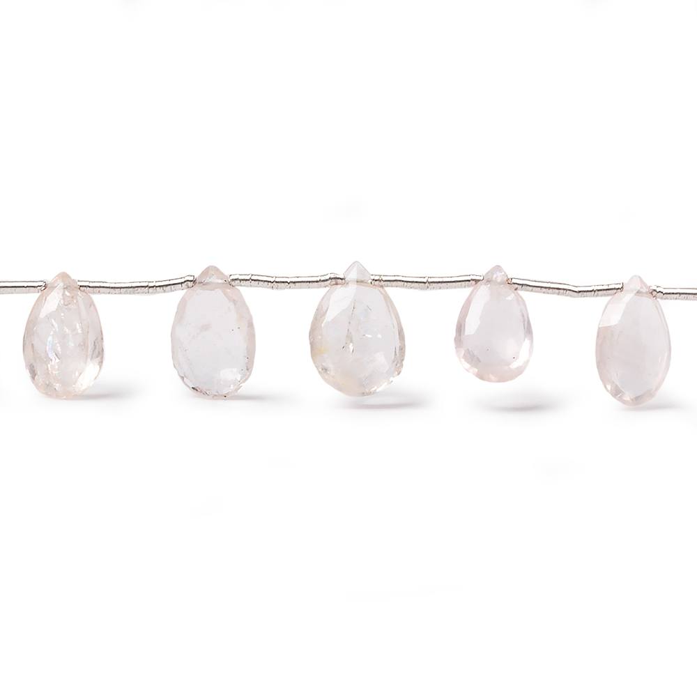 7-10mm Morganite Pear Briolette 7.25 inch 17 pieces (ONLINE ORDER ONLY)