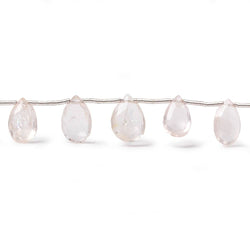 7-10mm Morganite Pear Briolette 7.25 inch 17 pieces (ONLINE ORDER ONLY)