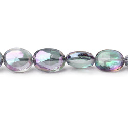 7-10mm Mystic White Topaz Straight Drill Faceted Ovals 9 inch 24 Beads (ONLINE ORDER ONLY)