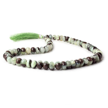 7-10mm Prehnite and Matrix Beads Faceted Rondelle 16 inch 64 pieces (ONLINE ORDER ONLY)