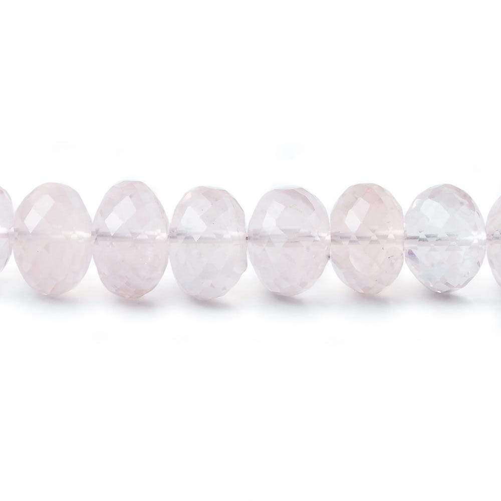 7-10mm Rose Quartz faceted rondelle beads 16 inch 62 pieces AA (ONLINE ORDER ONLY)