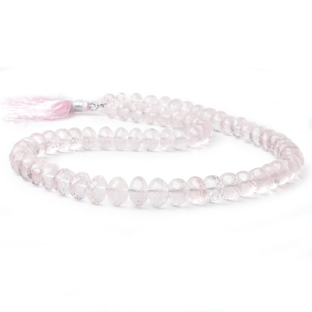 7-10mm Rose Quartz faceted rondelle beads 16 inch 62 pieces AA (ONLINE ORDER ONLY)