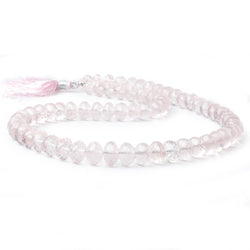 7-10mm Rose Quartz faceted rondelle beads 16 inch 62 pieces AA (ONLINE ORDER ONLY)