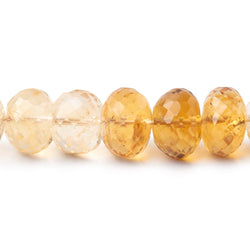7-10mm Shaded Citrine Faceted Rondelle & Round 16 inch 52 Beads (ONLINE ORDER ONLY)