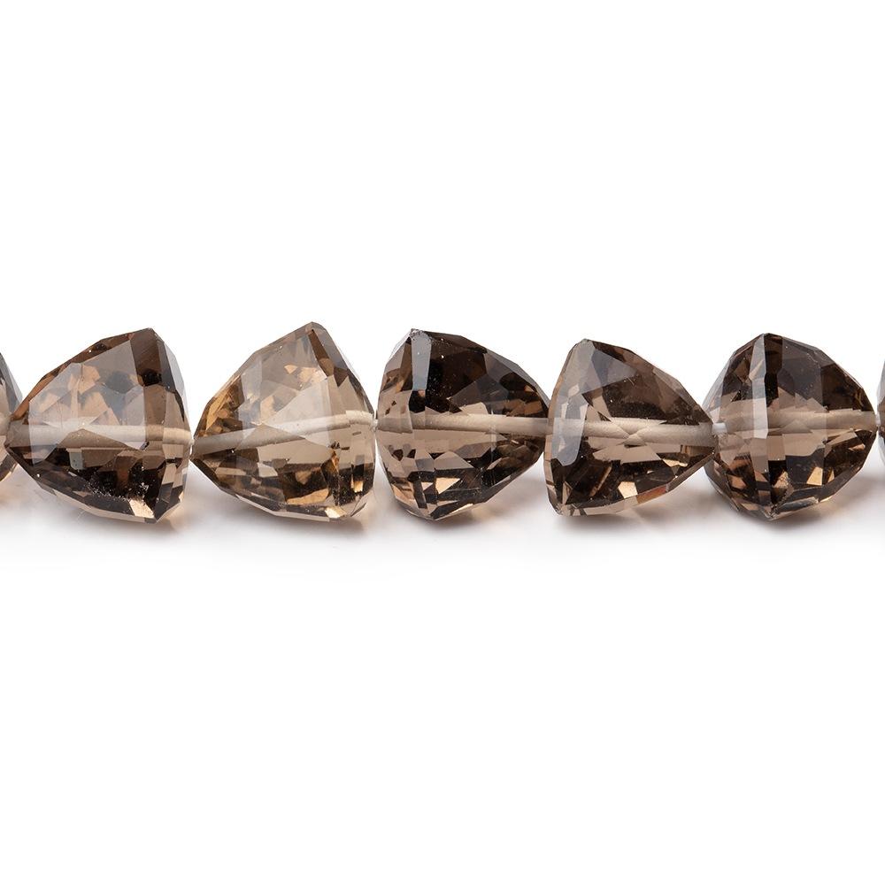 8-10mm Smoky Quartz Faceted Trillion Beads 16 inch 46 pieces (ONLINE ORDER ONLY)