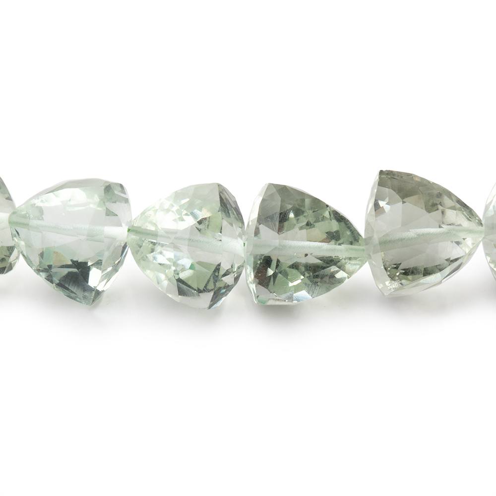 7-11mm Prasiolite Straight Drilled Trillion Beads 16 inch 50 pieces (ONLINE ORDER ONLY)