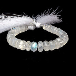 7-11mm Rainbow Moonstone Faceted Rondelles 7.5 inch 34 beads AAA (ONLINE ORDER ONLY)