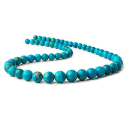 7-12.5mm Peruvian Blue Opalina plain rounds 19 inch 58 beads AAA (ONLINE ORDER ONLY)