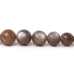 7-12mm Chocolate Moonstone faceted round beads 16 inch 44 pieces A (ONLINE ORDER ONLY)
