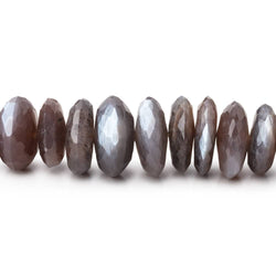 7-12mm Chocolate Moonstone German Faceted Rondelles 16 inch 100 Beads (ONLINE ORDER ONLY)