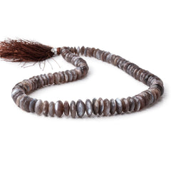 7-12mm Chocolate Moonstone German Faceted Rondelles 16 inch 100 Beads (ONLINE ORDER ONLY)