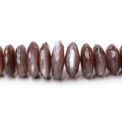 7-12mm Chocolate Moonstone German Faceted Rondelles 16 inch 109 Beads (ONLINE ORDER ONLY)