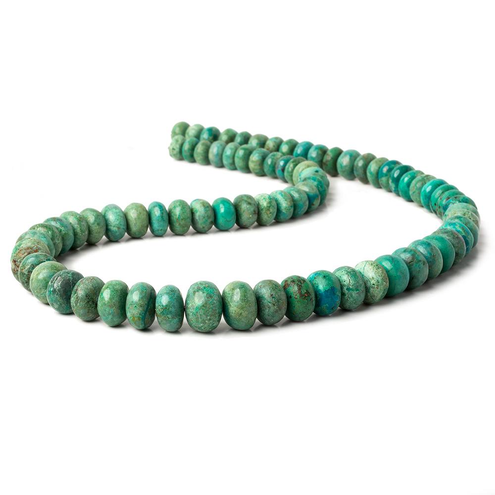 7-12mm Chrysocolla plain rondelle beads 18 inches 77 pieces A (ONLINE ORDER ONLY)