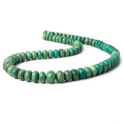 7-12mm Chrysocolla plain rondelle beads 18 inches 77 pieces A (ONLINE ORDER ONLY)