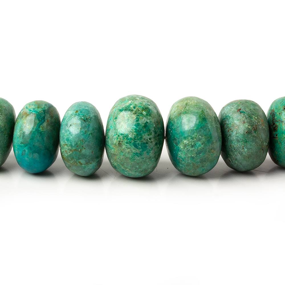 7-12mm Chrysocolla plain rondelle beads 18 inches 77 pieces A (ONLINE ORDER ONLY)