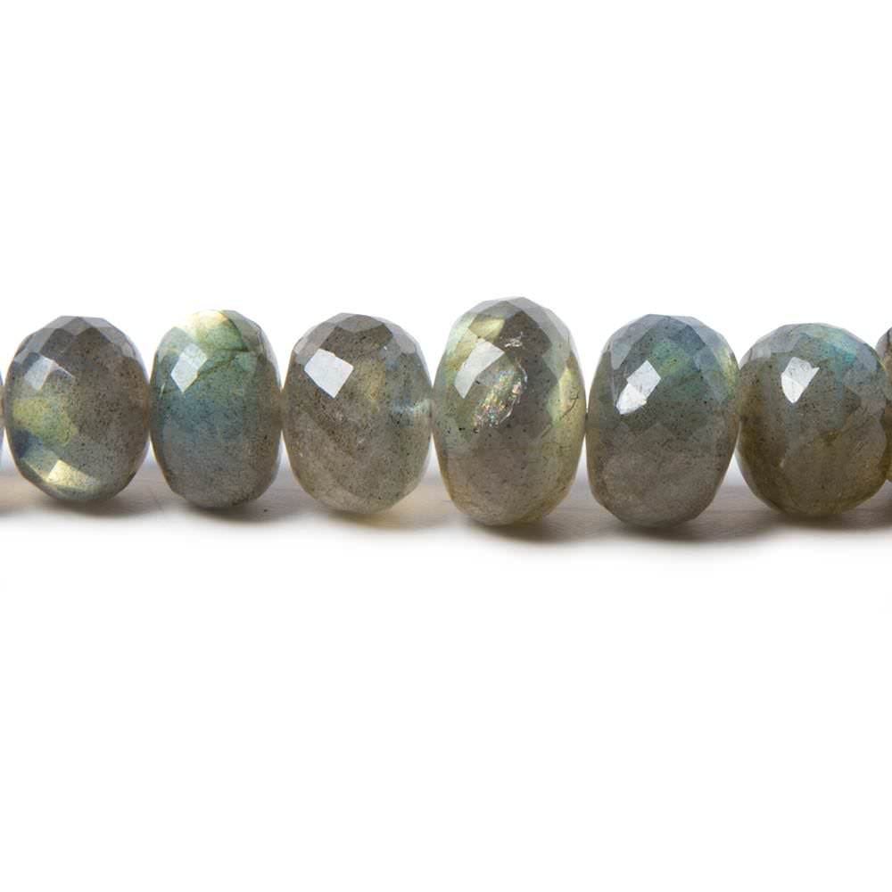 7-12mm Labradorite Faceted Rondelle 16 Inch 92 pieces (ONLINE ORDER ONLY)