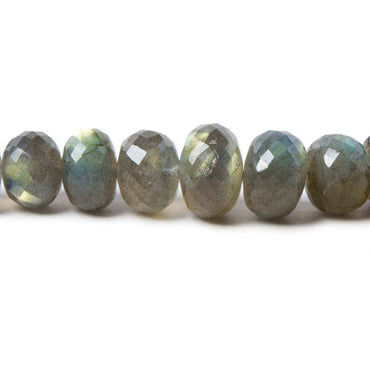 7-12mm Labradorite Faceted Rondelle 16 Inch 92 pieces (ONLINE ORDER ONLY)