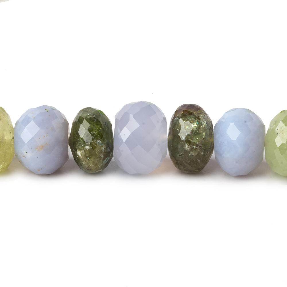 7-12mm Multi-gemstone Faceted Rondelle Beads 16 inch 67 pieces (ONLINE ORDER ONLY)