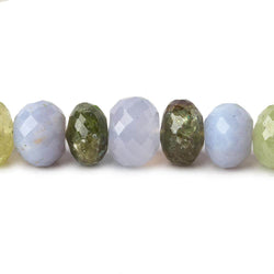 7-12mm Multi-gemstone Faceted Rondelle Beads 16 inch 67 pieces (ONLINE ORDER ONLY)