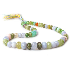 7-12mm Multi-gemstone Faceted Rondelle Beads 16 inch 67 pieces (ONLINE ORDER ONLY)