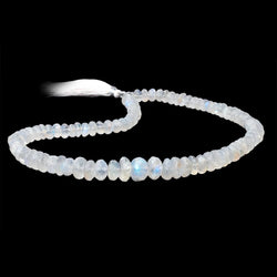 7-12mm Rainbow Moonstone faceted rondelle Beads 16 inch 97 pieces (ONLINE ORDER ONLY)