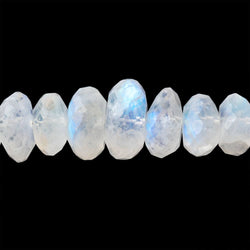 7-12mm Rainbow Moonstone faceted rondelle Beads 16 inch 97 pieces (ONLINE ORDER ONLY)
