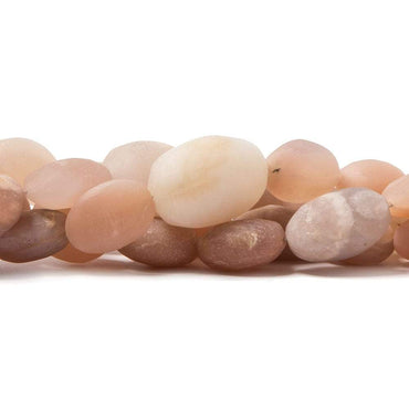 7-13mm Frosted Angel Skin Moonstone plain nugget beads 8 inch 17 pieces (ONLINE ORDER ONLY)
