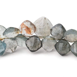 7-13mm Moss Aquamarine Faceted Pillow Beads 7.5 inch 49 pieces (ONLINE ORDER ONLY)