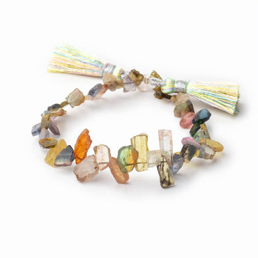 7-13mm Multi Color Tourmaline Slice Beads 8 inch 46 pieces (ONLINE ORDER ONLY)