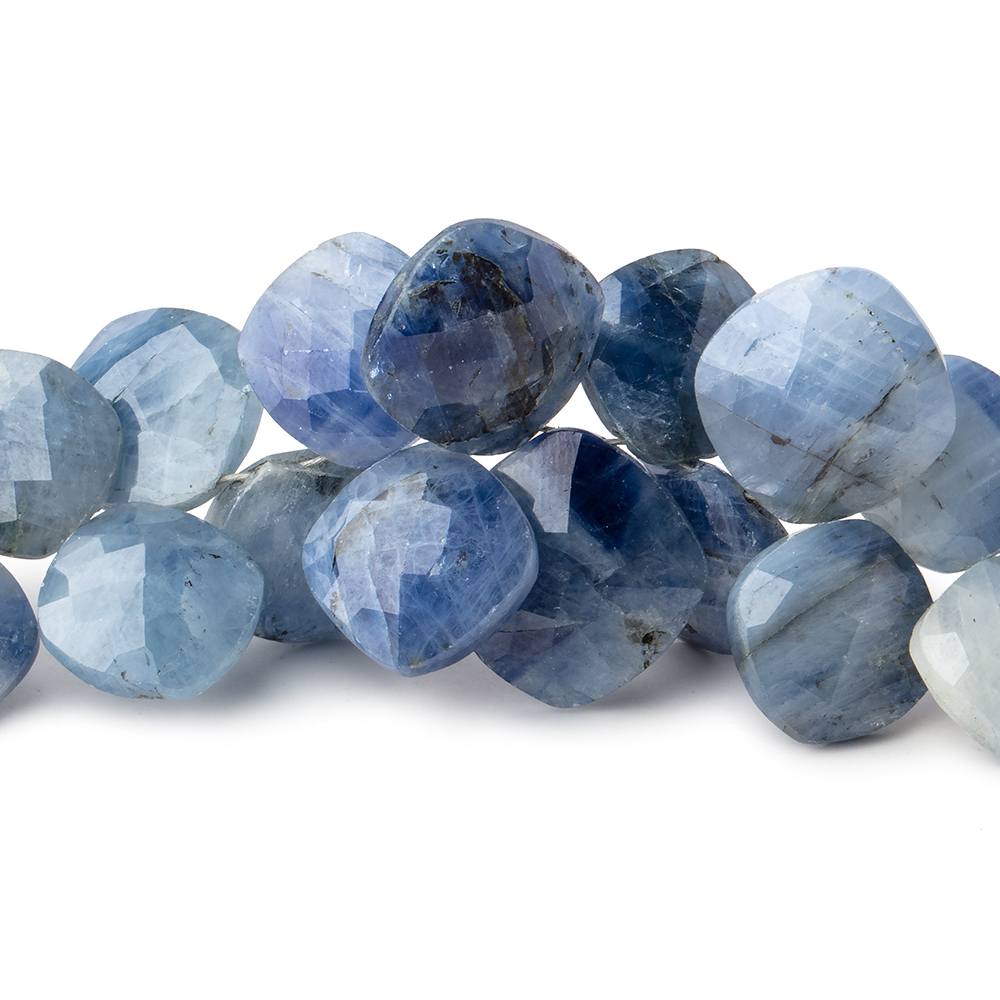 7-13mm Shaded Blue Sapphire Faceted Pillow Beads 7.5 inch 52 pieces (ONLINE ORDER ONLY)