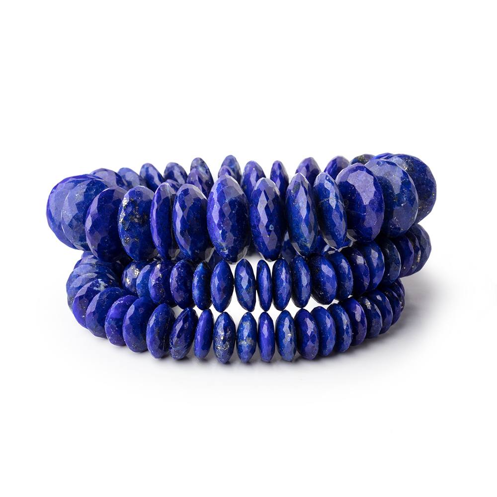 7-14mm Lapis Lazuli German Cut Rondelle Beads 16 inch 112 pieces AAA (ONLINE ORDER ONLY)