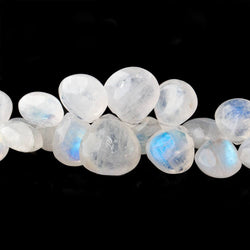 7-14mm Rainbow Moonstone plain heart beads 16 inch 100 pieces AA (ONLINE ORDER ONLY)