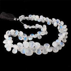 7-14mm Rainbow Moonstone plain heart beads 16 inch 100 pieces AA (ONLINE ORDER ONLY)