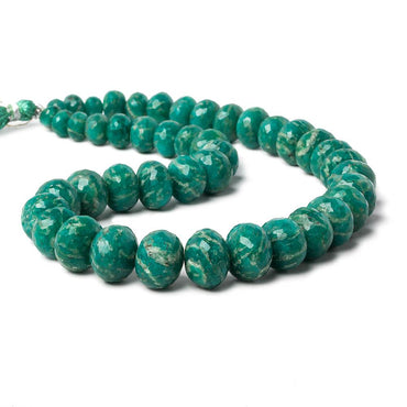 7-14mm Russian Amazonite faceted rondelle beads 15 inch 44 pieces A (ONLINE ORDER ONLY)