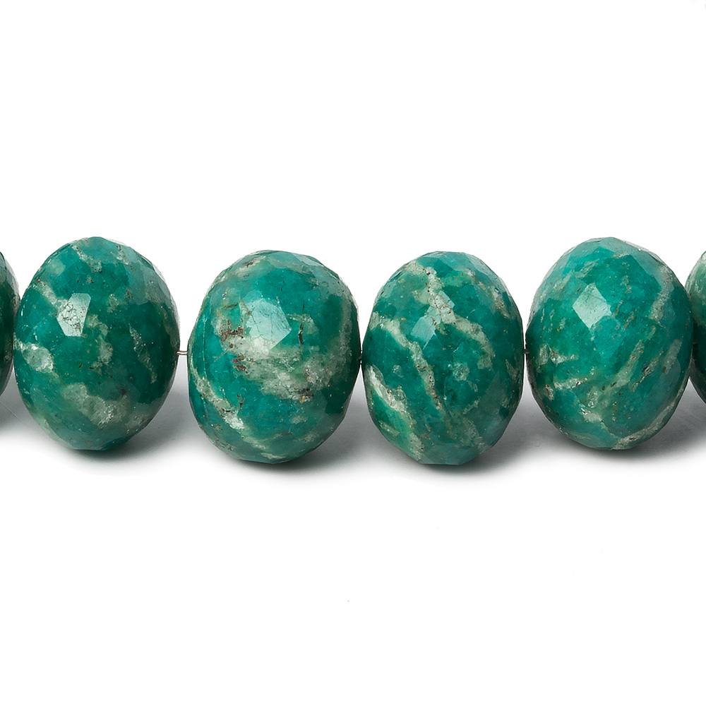 7-14mm Russian Amazonite faceted rondelle beads 15 inch 44 pieces A (ONLINE ORDER ONLY)