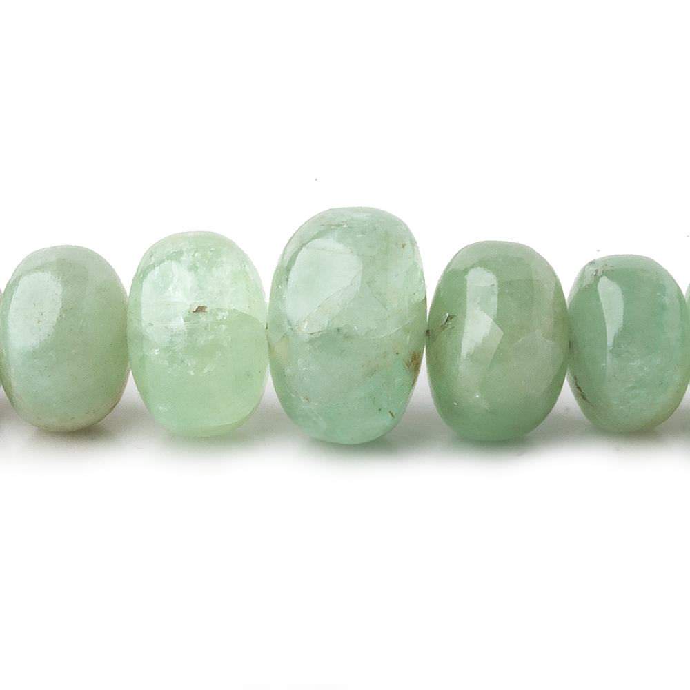 7-15mm Green Beryl plain rondelle beads 18 inch 77 pieces (ONLINE ORDER ONLY)