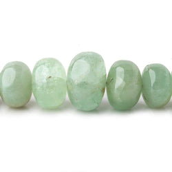 7-15mm Green Beryl plain rondelle beads 18 inch 77 pieces (ONLINE ORDER ONLY)