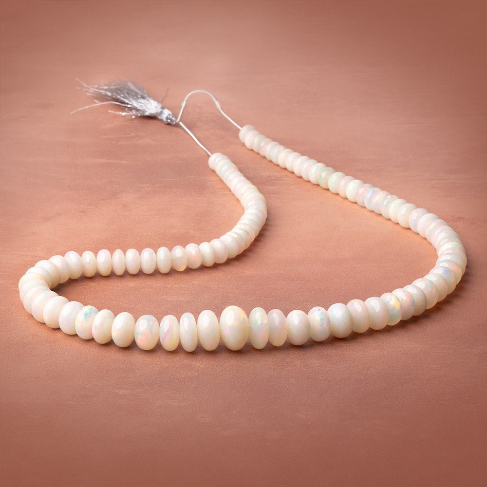7-15mm Ethiopian Opal Plain Rondelle 20 inch 90 Beads AAA (ONLINE ORDER ONLY)