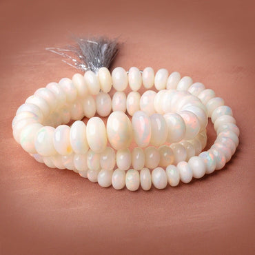 7-15mm Ethiopian Opal Plain Rondelle 20 inch 90 Beads AAA (ONLINE ORDER ONLY)